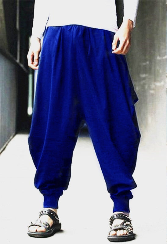 Men's Cotton Harem Pants Baggy Drop Crotch