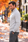 Refined Quarter Zip Sweater