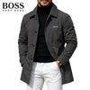 Men Button-Front Collared Coat