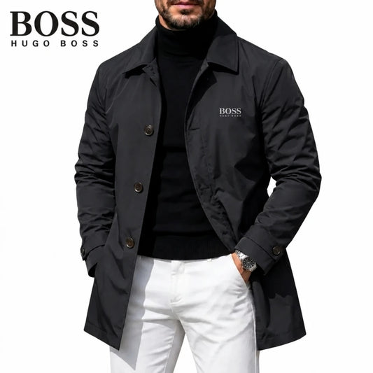 Men Button-Front Collared Coat