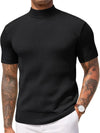 Short Sleeve Mock Turtleneck Sweater