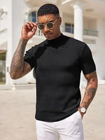Short Sleeve Mock Turtleneck Sweater