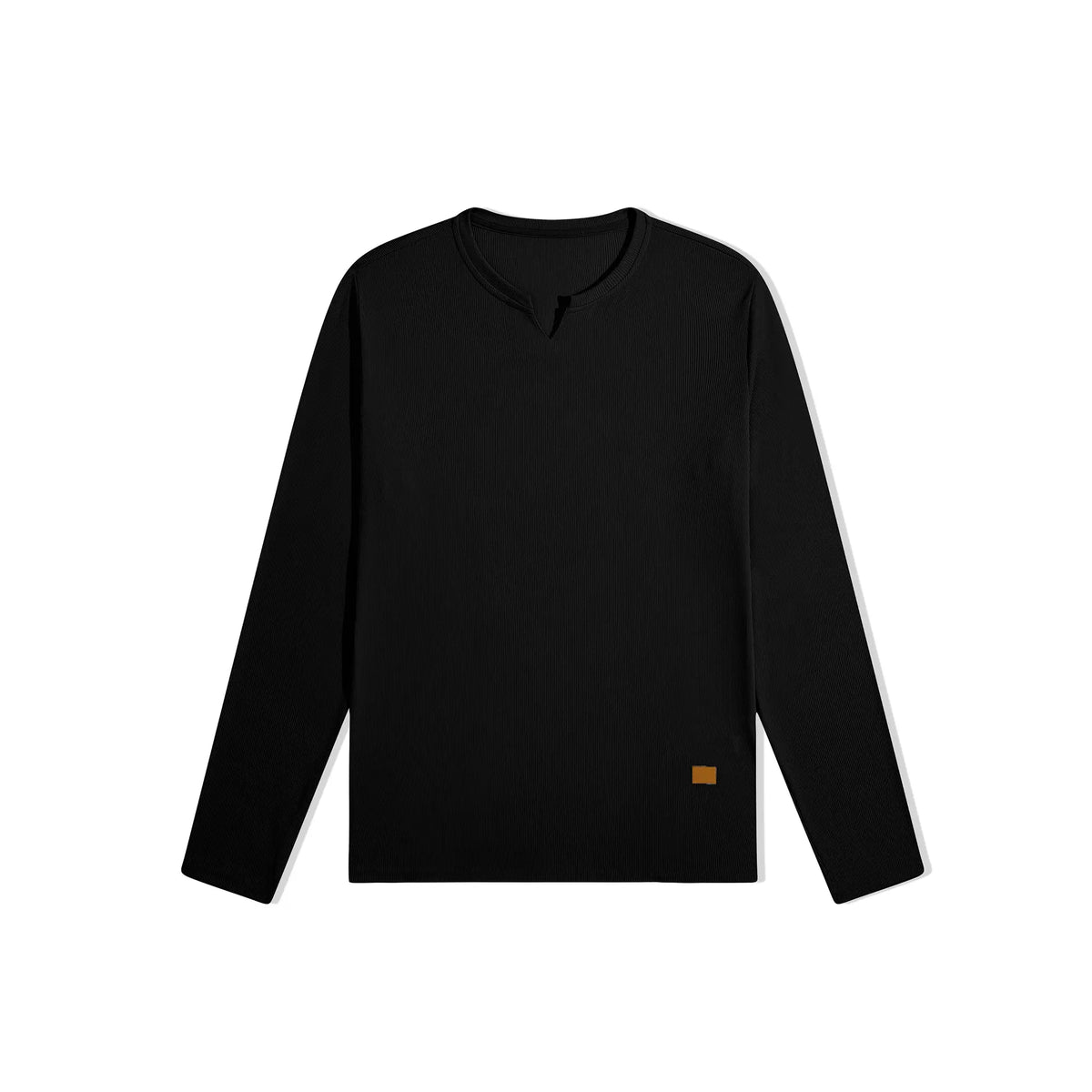 Men's Slim V-Neck Muscle Long Sleeve Tee
