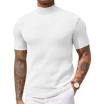 Short Sleeve Mock Turtleneck Sweater
