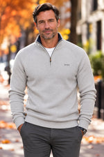 Refined Quarter Zip Sweater