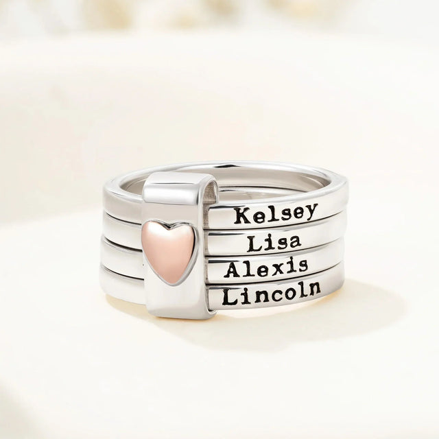 Personalized Name Stacking Rings