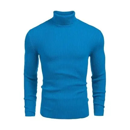 Coofandy Men's Slim Fit Knitted Ribbed Turtleneck Sweater - Acrylic Winter Pullover