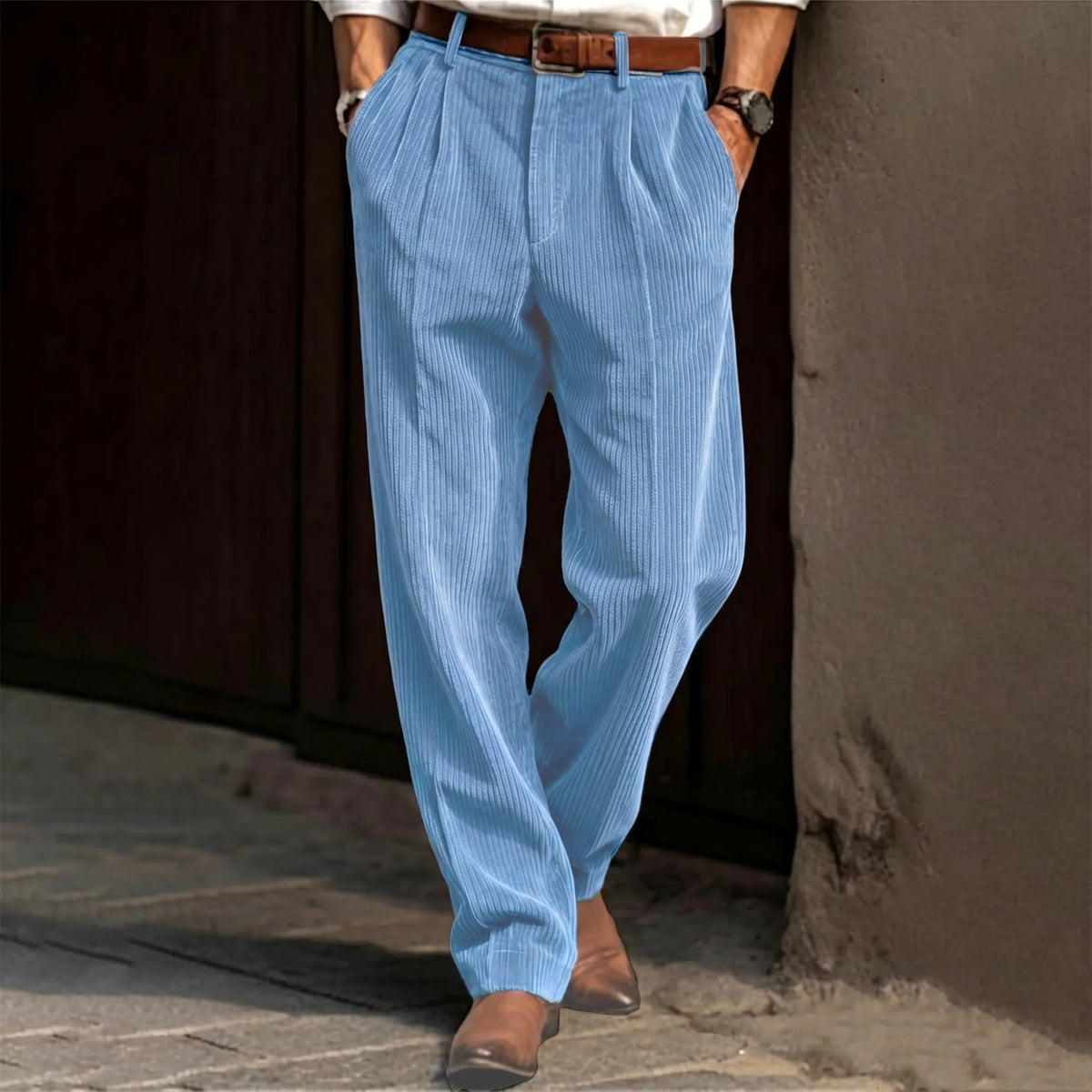 Men's Loose Fit Premium Corduroy Business Casual Trousers