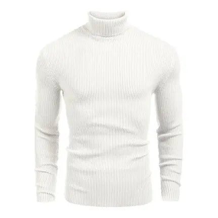 Coofandy Men's Slim Fit Knitted Ribbed Turtleneck Sweater - Acrylic Winter Pullover
