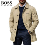 Men Button-Front Collared Coat