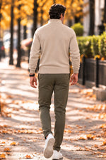 Refined Quarter Zip Sweater