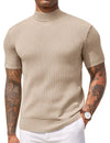 Short Sleeve Mock Turtleneck Sweater